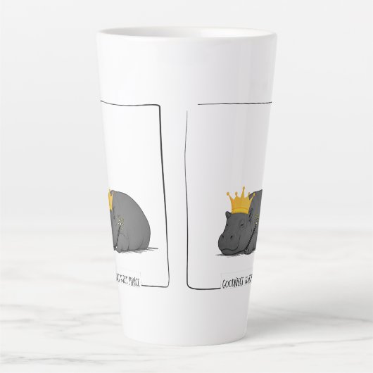 Baby Pygmy Hippo - Latte Mug  カフェラテマグ (正面)