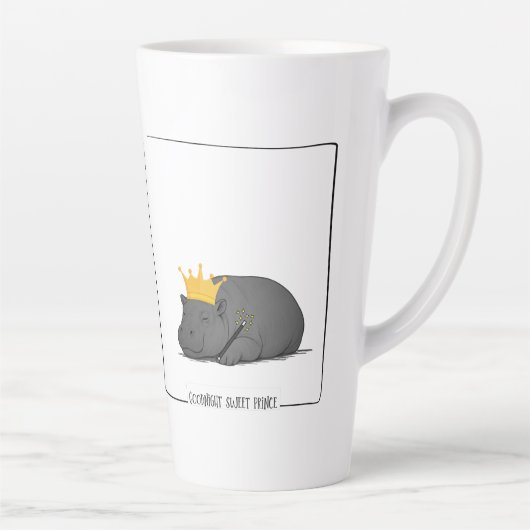 Baby Pygmy Hippo - Latte Mug  カフェラテマグ (右)
