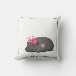 Baby Pygmy Hippo - Princess Cushion クッション