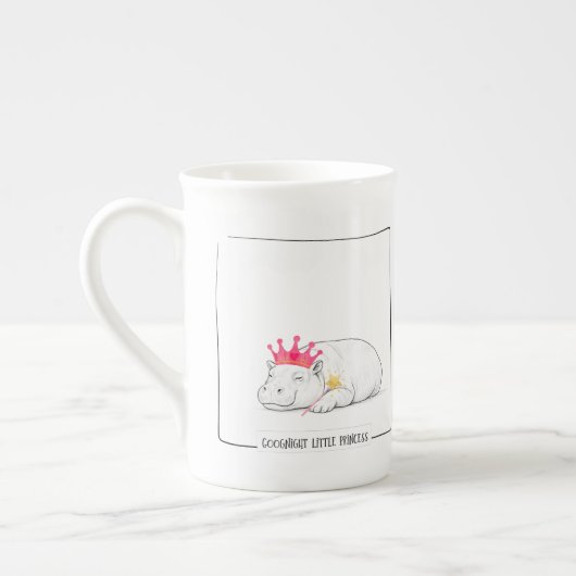 Baby Pygmy Hippo Princess Mug ボーンチャイナマグカップ (左)