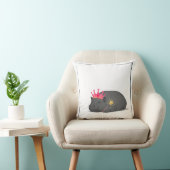 Baby Pygmy Hippo Princess Throw Pillow クッション (椅子)