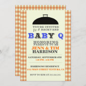 BaBy Q ベビーシャワーの招待状 招待状 (正面/裏面)