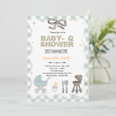 Baby Q Baby Shower party Invitation 招待状 (スタンド正面)