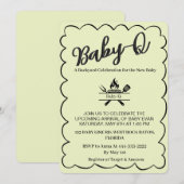 Baby-Q Backyard Baby Shower   BBQ Baby  招待状 (正面/裏面)