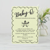 Baby-Q Backyard Baby Shower   BBQ Baby  招待状 (スタンド正面)