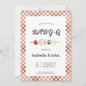 Baby Q Barbecue Baby Shower Invitation 招待状 (正面)