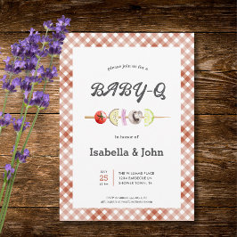 Baby Q Barbecue Baby Shower Invitation 招待状