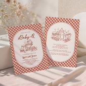 Baby Q BBQ Cookout Couples Baby Shower 招待状