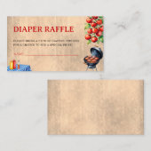 Baby-Q BBQ Couples Baby Shower Diaper Raffle エンクロージャーカード (正面/裏面)