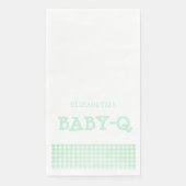Baby-Q Mint Green Gingham Baby Shower (正面)