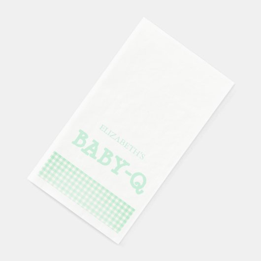 Baby-Q Mint Green Gingham Baby Shower (コーナー)