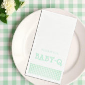 Baby-Q Mint Green Gingham Baby Shower