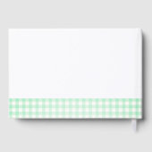 Baby-Q Mint Green Gingham Baby Shower ゲストブック (裏面)