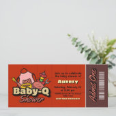 Baby-Q Shower - Barbeque Ticket 招待状 (スタンド正面)