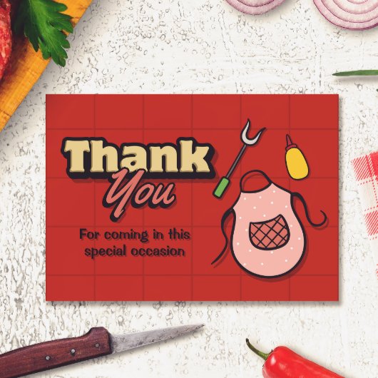 Baby-Q Shower - BBQ Thank You Card サンキューカード