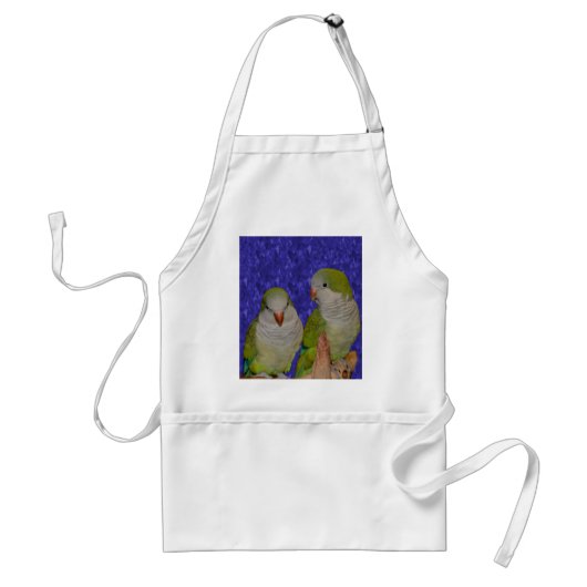 Baby Quaker Parrot Pair Animal Apron スタンダードエプロン (正面)