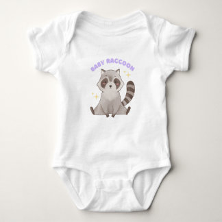 Baby Raccoon – Cute Woodland Animal ベビーボディスーツ