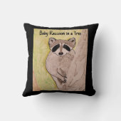 Baby Raccoon in a Tree クッション (裏面)