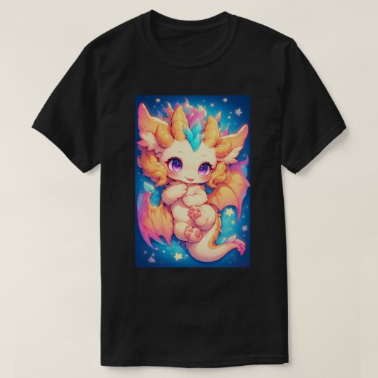 Baby Rave Dragon Anime Art 01 Tシャツ (デザイン正面)
