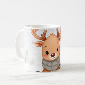 baby reindeer kawaii コーヒーマグカップ (正面左)
