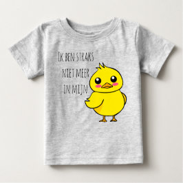Baby reveal Niet meer in mijn eendje schattig ベビーTシャツ