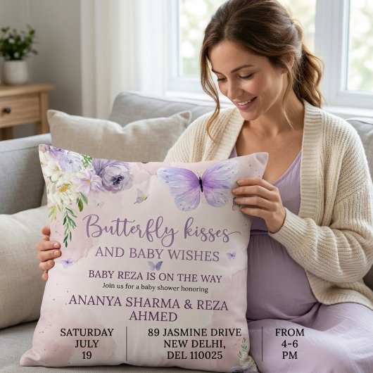Baby Reza Butterfly Baby Shower クッション