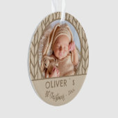 Baby`s 1st Christmas Knitting Photo  オーナメント (正面)