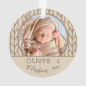 Baby`s 1st Christmas Knitting Photo  オーナメント (裏面)