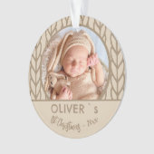 Baby`s 1st Christmas Knitting Photo  オーナメント (正面)