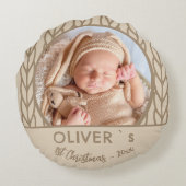 Baby`s 1st Christmas Knitting Photo  ラウンドクッション (裏面)