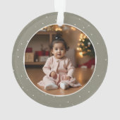 Baby’s 1st Christmas Reindeer Keepsake Photo オーナメント (裏面)