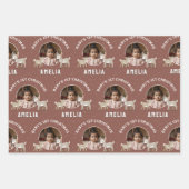 Baby’s 1st Christmas Reindeer Keepsake Photo ラッピングペーパーシート (正面)