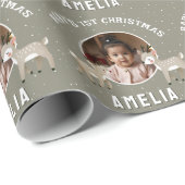 Baby’s 1st Christmas Reindeer Keepsake Photo ラッピングペーパー (ロールコーナー)