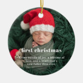 Baby’s 1st Christmas | Sentimental Photo Keepsake  セラミックオーナメント (正面)