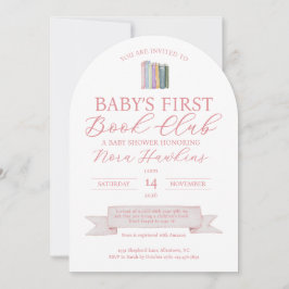 Baby’s First Book Club Baby Shower Invitation 招待状