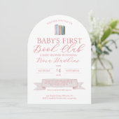 Baby’s First Book Club Baby Shower Invitation 招待状 (スタンド正面)