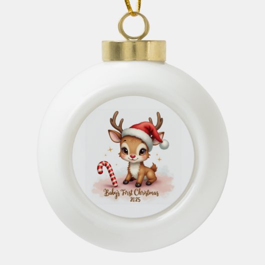 Baby’s First Christmas 2025 – Ceramic Ornament セラミックボールオーナメント (正面)