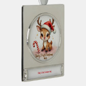 Baby’s First Christmas 2025 – Snowflake Ornament シルバープレートバナーオーナメント (右)