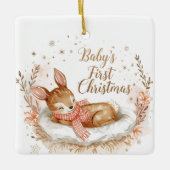 Baby’s First Christmas A Square Keepsake  セラミックオーナメント (正面)