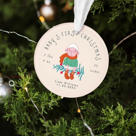 Baby’s First Christmas Adorable Lamb  Ornament オーナメント
