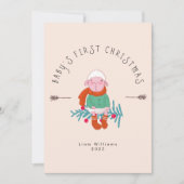 Baby’s First Christmas Adorable Lamb  Ornament シーズンカード (正面)