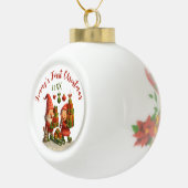 Baby’s First Christmas Ball - Cute Holiday Gnomes セラミックボールオーナメント (右)