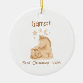 Baby’s First Christmas Cowboy Boots & Foal セラミックオーナメント (正面)