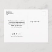 Baby’s First Christmas Custom Photo Birth Stat ポストカード (裏面)