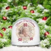 Baby’s First Christmas Gold Wreath Photo  (クリスマス)