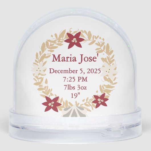 Baby’s First Christmas Gold Wreath Photo  (裏面)