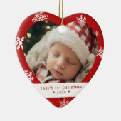 Baby’s First Christmas Heart Shaped Photo Ornament セラミックオーナメント (右)