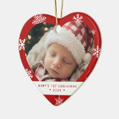 Baby’s First Christmas Heart Shaped Photo Ornament セラミックオーナメント (左)