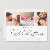 Baby’s First Christmas Multiple Photos Holiday シーズンカード (正面)