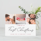Baby’s First Christmas Multiple Photos Holiday シーズンカード (スタンド正面)
